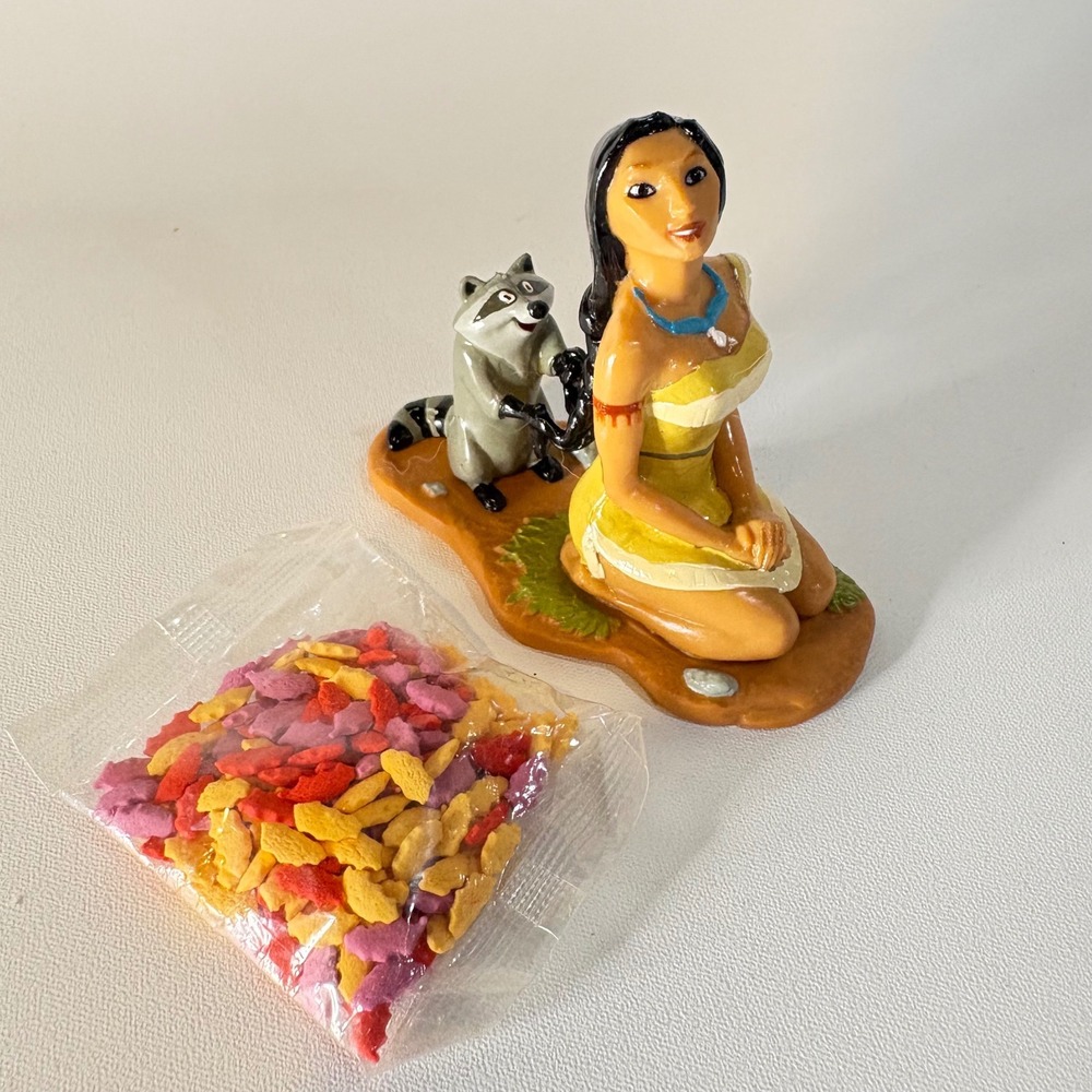 Vintage Disney DecoPac Pocahontas Meeko Figure Cake Topper Applause Collectible